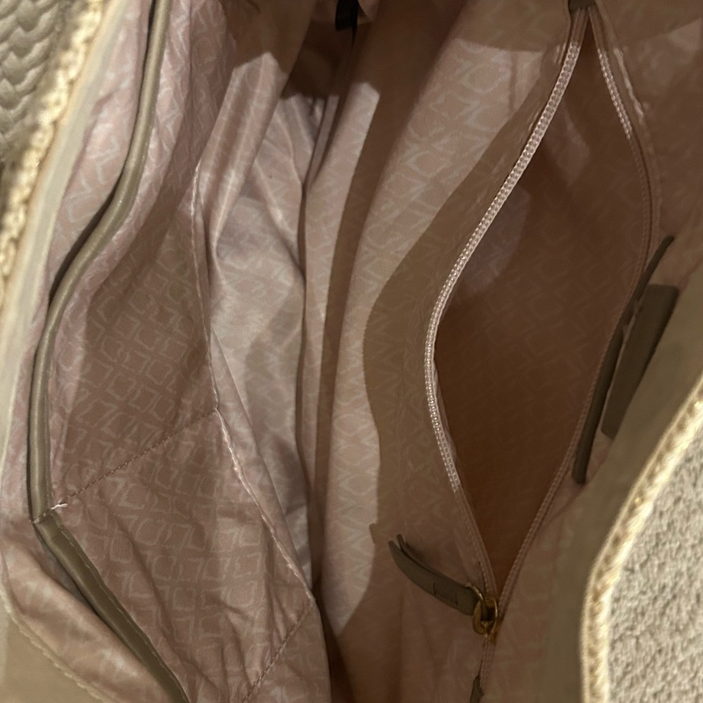 Stella And Dot Ellie Hobo Bag Retired Metallic/Straw Crossbody 2 Way Strap - Picture 6 of 12